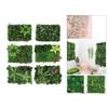 Plastic Grass Wall Panel Fence Simulation Decorative Leaves DIY 15.7x23.6inch Artificial Hedges Plants for Backyard Photography