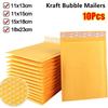 10Pcs Soft Shipping Bags Waterproof Kraft Foam Envelope Durable Bubble Mailers