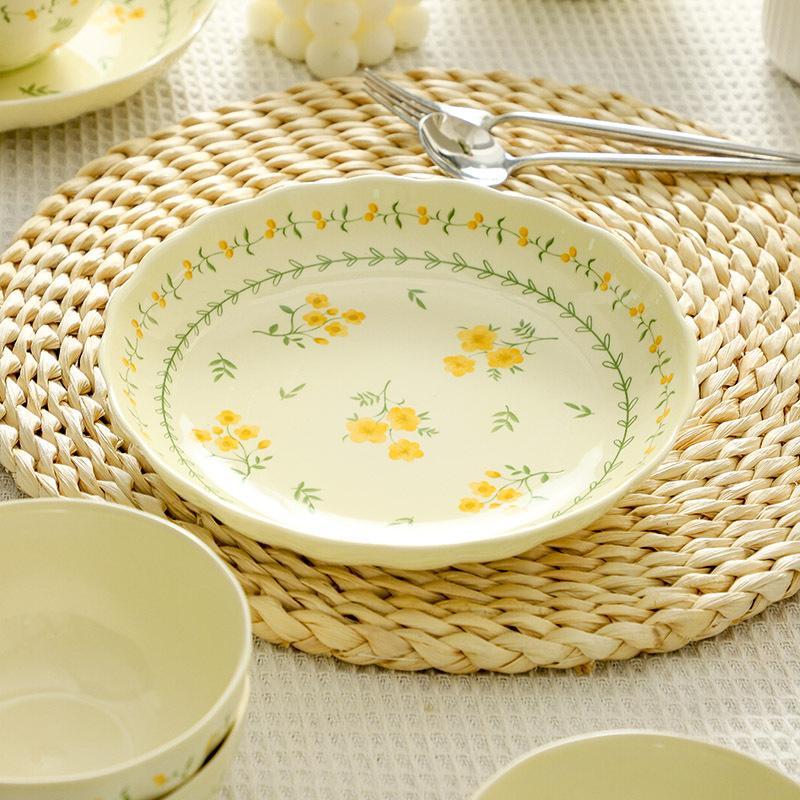 Spring Dishes And Plates Are Beautiful As Promised, Ceramic Underglaze Color Tableware Gift Box Set, Accompanying Gifts, Holiday Activities Gifts