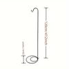 1pc Shepherd Hook Bird Feeder Pole Premium Metal For Hanging Solar Lights Bird Feeders Mason Jars Christmas Lights, Lanterns