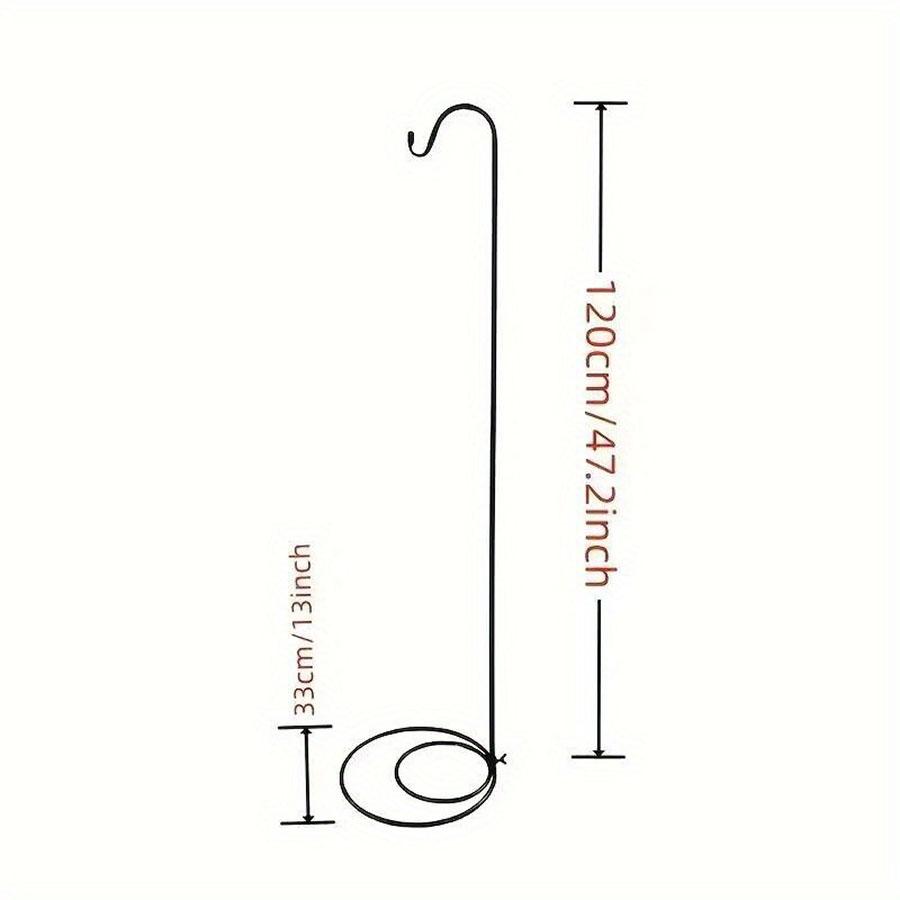 1pc Shepherd Hook Bird Feeder Pole Premium Metal For Hanging Solar Lights Bird Feeders Mason Jars Christmas Lights, Lanterns