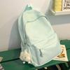 The schoolbag is fresh and sweet, and the solid color is versatile and simple. The schoolbag for junior high school students is light