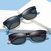 Outdoor UV Protection Presbyopia Sunglasses Fashion Square Frame Wood Grain Temples HD Shades Eyewear Classic Driving Shades