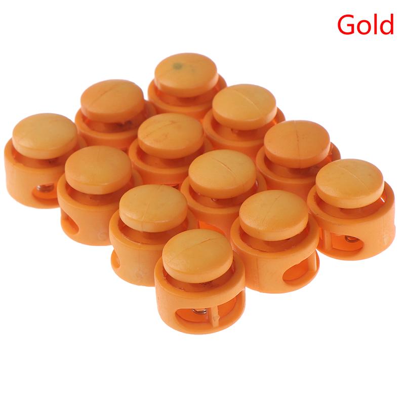 

12pcs Double Hole Spring Cord Lock Round Ball Shaped Toggle Stoppers Stop Sliding Cord Fasteners Locks Buttons Ends Replacement