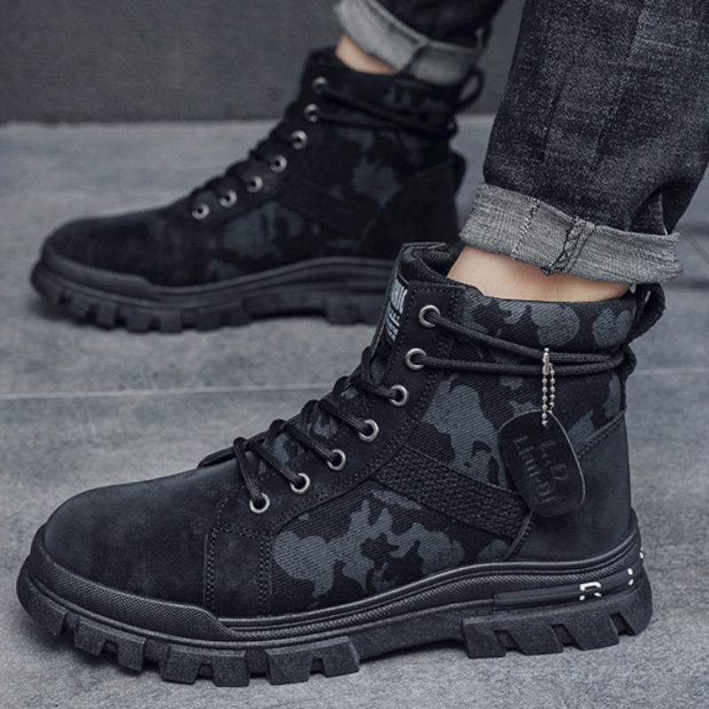 Men's Boots 2025 New High Quality Outdoor Breathable Wear Resistant Shoes Platform Non-slip Desert Hiking Mountaineering Boots