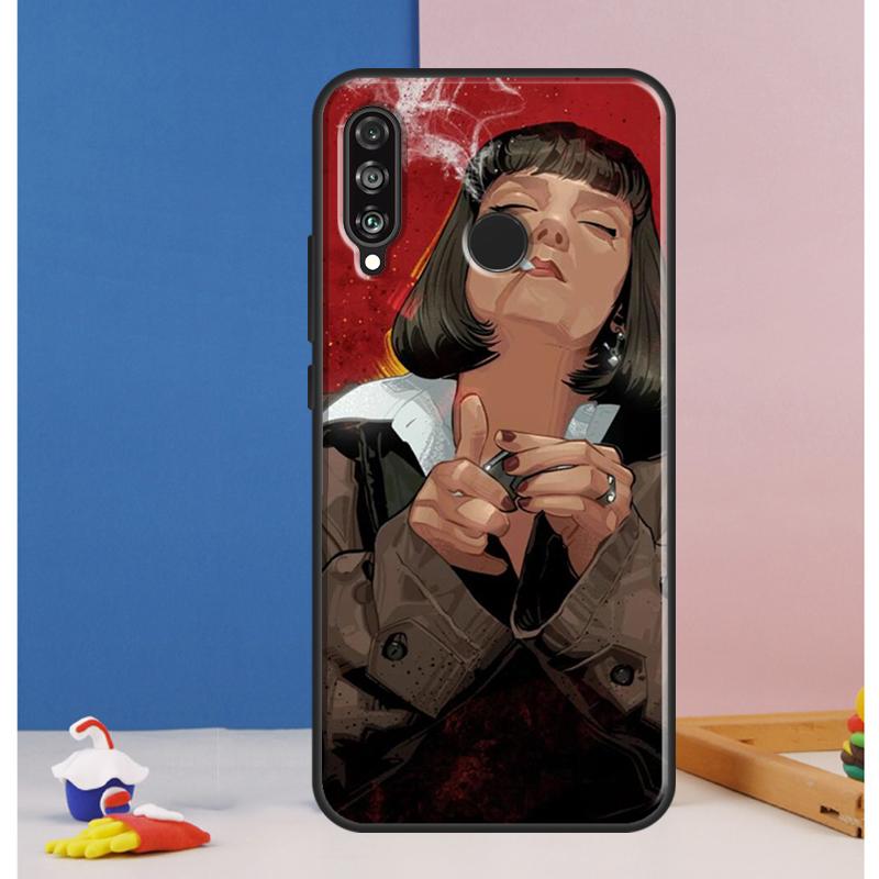 Mia Pulp Fiction Case For Huawei Nova Y73 Y72 Y70 Y90 Y60 Y61 Y91 12s 12i 11i 8i 9 10 SE P30 P40 Lite P60 Pro