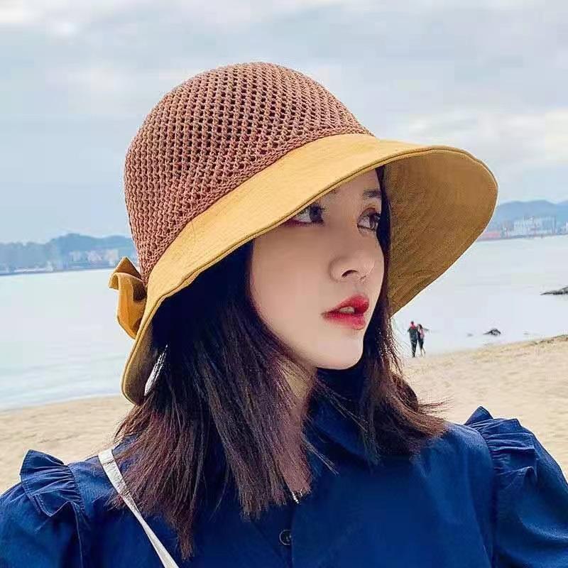 

Hat Fisherman Hollow Women Fashion Sun Hat Casual Sun Protection Breathable Yellow