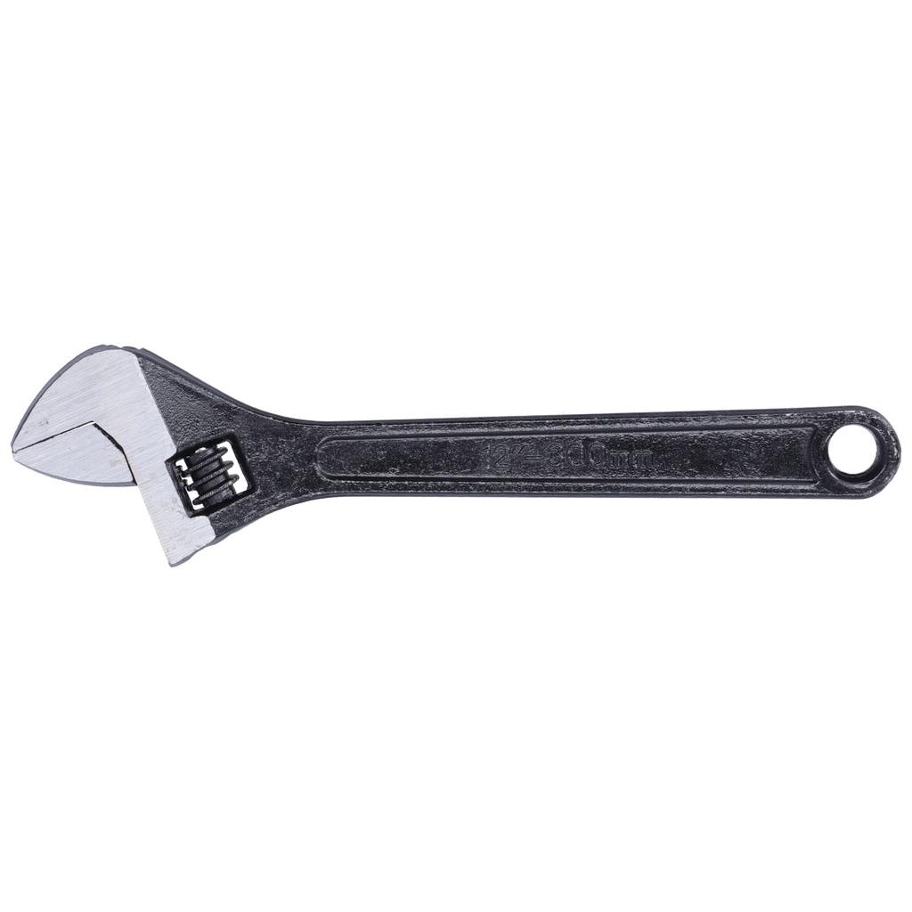 Adjustable Wrench 12in Ergonomic Open End Spanner Hardware Metal Hand Tool with Scale