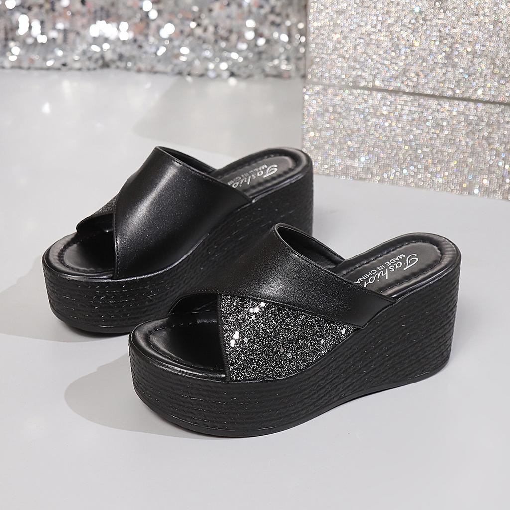 Plus Size Chunky Heeled Sandals for Women Summer New Arrivals Fashionable Versatile Outdoor Casual Beach Flip-Flops