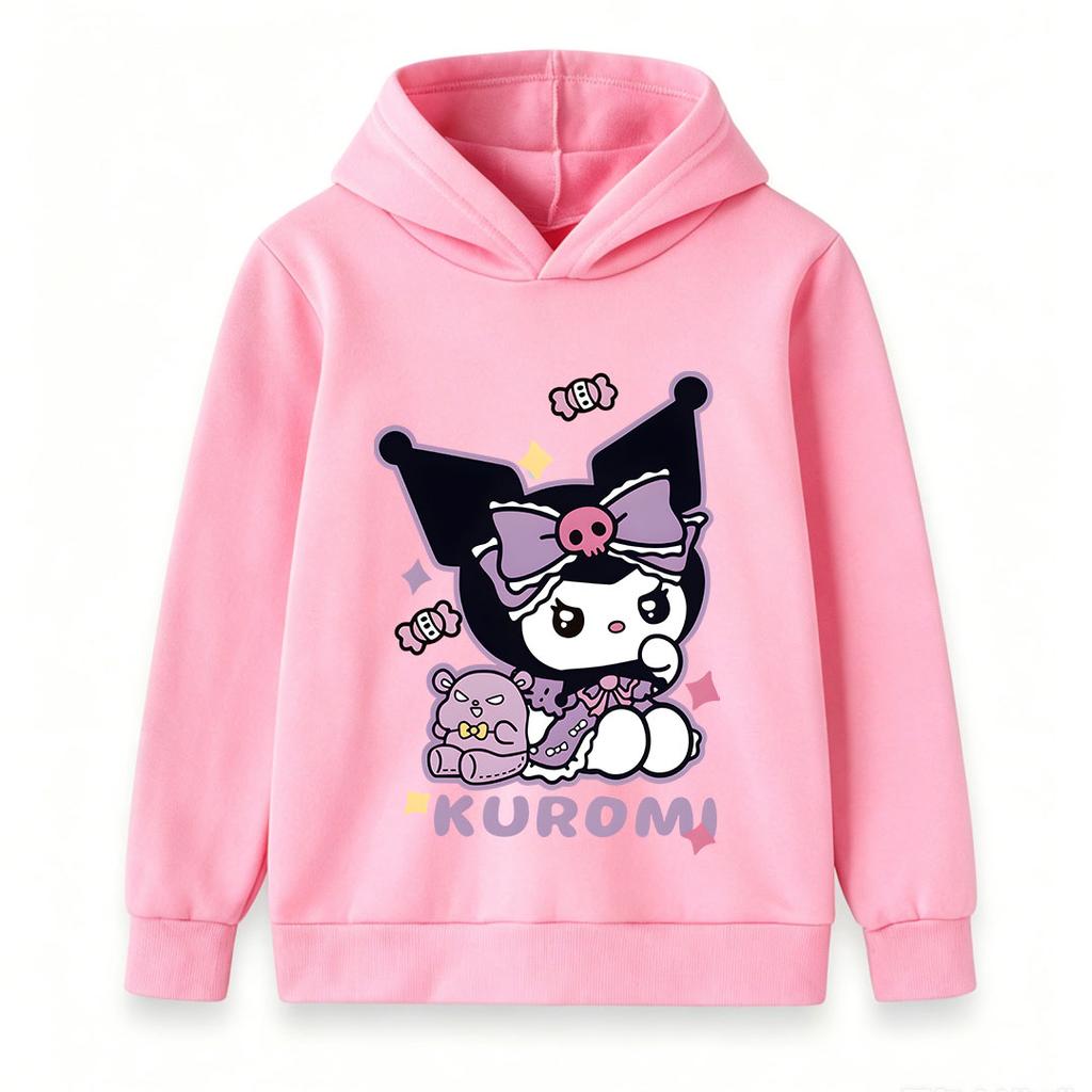 Kids Boys Girls Cartoon Printed Pullover Hoodie, Sweet Cute Candy Star Bear Pattern Casual Long Sleeve Hooded Sweatshirt For Children Daily X