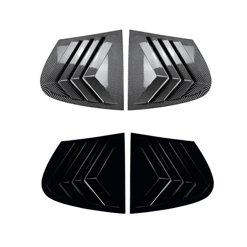ABS 2PCS Rear Side Window Trim Spoiler For BMW 1 Series E87 2005 -2011 Window Shutter Cover Louver Air Vents Accessories Parts