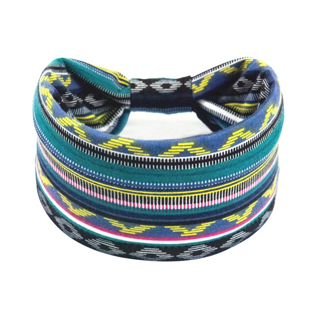 Bohemian Cashew Yoga Übung Stirnband Anti Schweiß und Feuchtigkeit Absorbieren Elastische Baumwolle Stirnband Knoten Stirnband