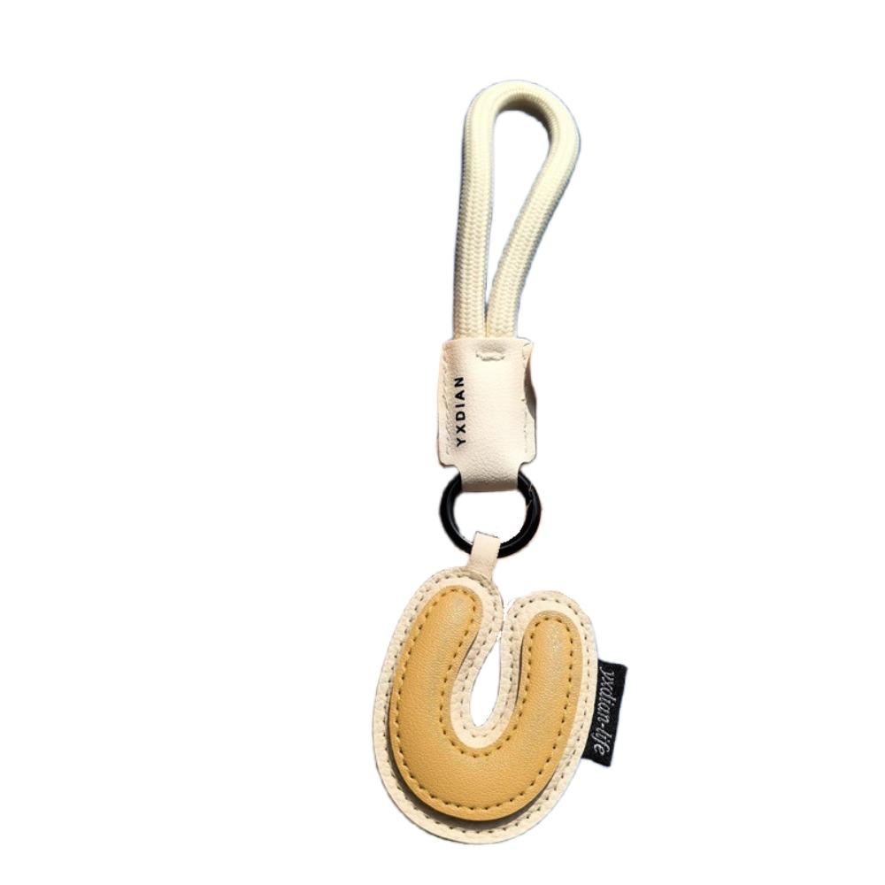 PU Leather 26 Letter Keychain Sweet Lucky Letter Pendant Fashion Alphabet Key Holder  Friend