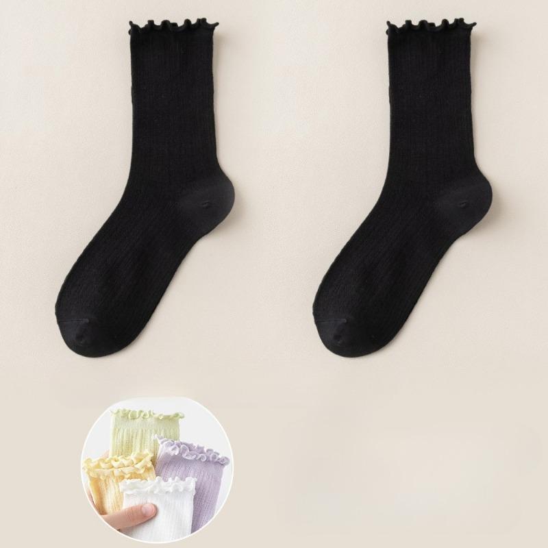 Female Summer Thin Mesh Hollow Out Breathable Suction Sweat Can Not Afford Ball In The Tube Stack Socks