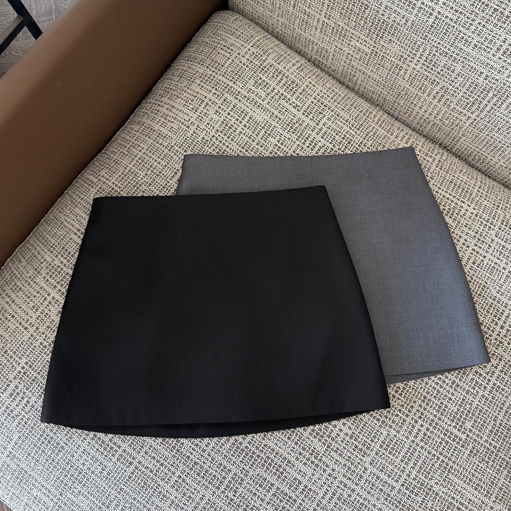Women's High Waist A-Line Mini Skirt Solid Color Pencil Skirt Workwear Casual Skirt
