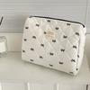 Fashion Blue Bow Women Cosmetic Bag Travel Pouch Large Capacity Makeup Bag 3 Type Zipper Storage Handbag Gifts