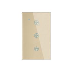 2025 New Design Products Tuya Smart Wifi Wall Switch Us Standard Glass Touch Panel Light Switch Support App Remote Control