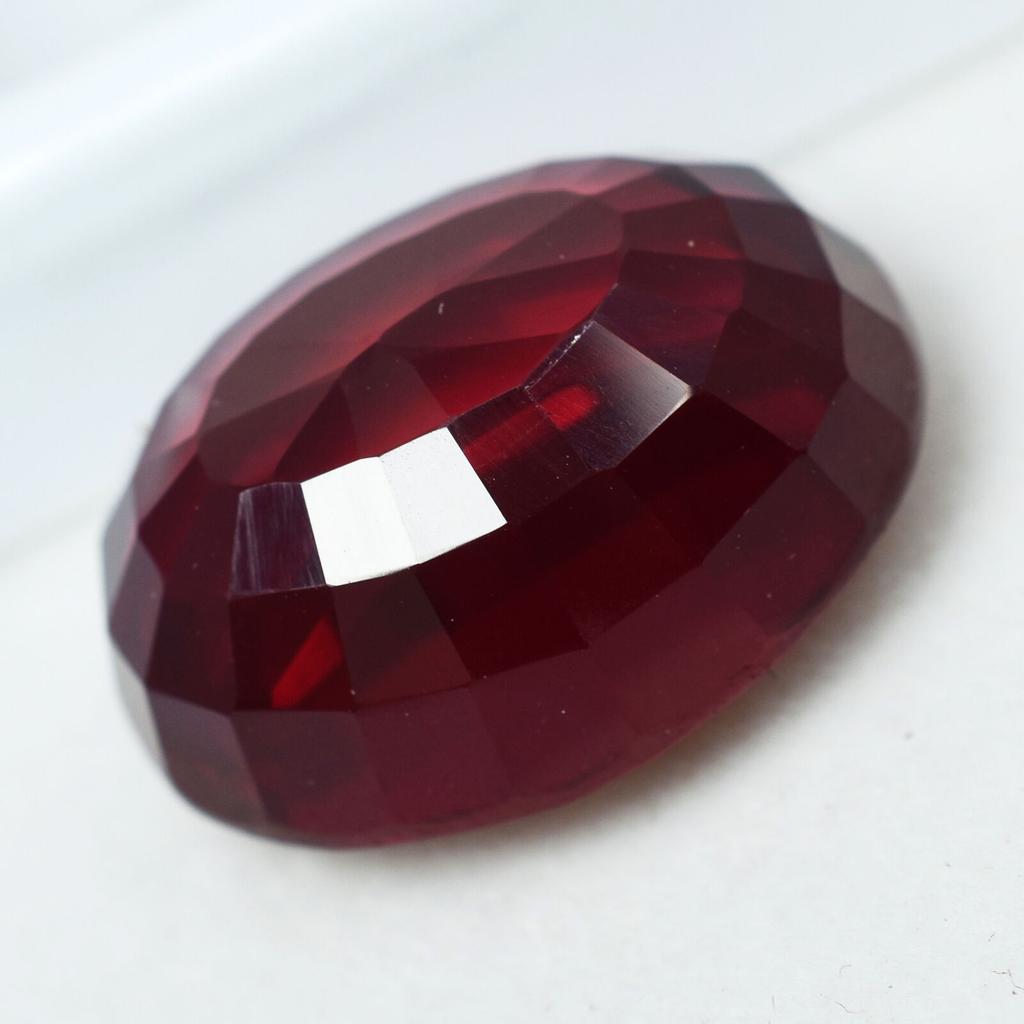 Natural Red Ruby Loose Gemstone 26.70 Ct Oval Shape for Jewelry Making and Gem Collections
