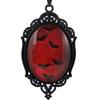 Pendant One Piece Cameo Gothic Vampire Bat Cameo Necklace