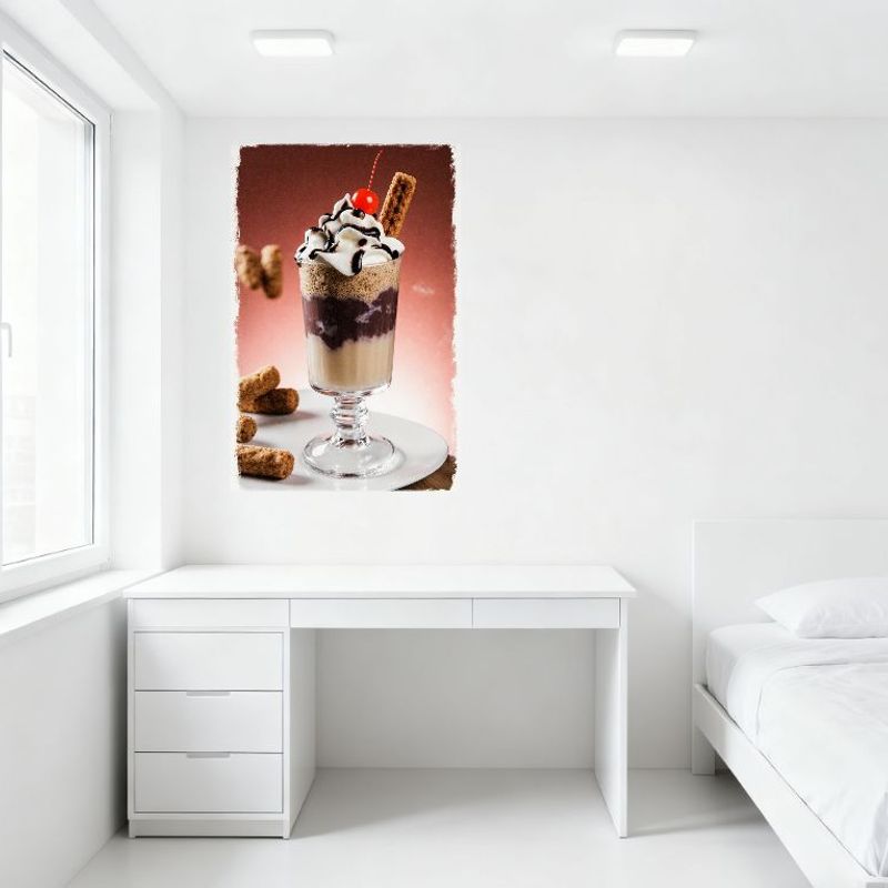 Sexy Layered Dessert Whipped Cream Cherry Tin Sign Metal Poster for Bar Pub Home Cafe Wall Decor Vintage Dessert Art Print 8x12