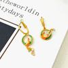National Style Niche Temperament Earrings, Advanced Sense Asymmetrical Retro Drip Glaze Phoenix Element Light Luxury Ear Buckle Spot