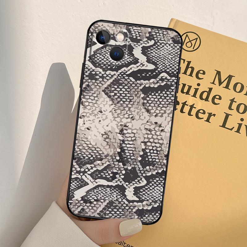 Etui ze skóry węża Pythona do iPhone'a 13 12 11 14 Pro Max Mini XR X XS MAX 6S 7 8 Plus SE 2020 2022