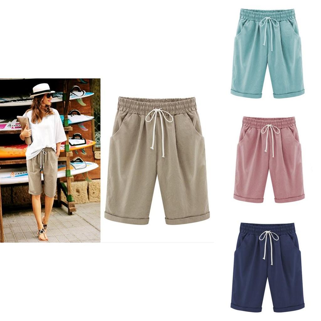 Stylish Women's Loose Summer Mini Drawstring Shorts With Pockets For Casual Comfort