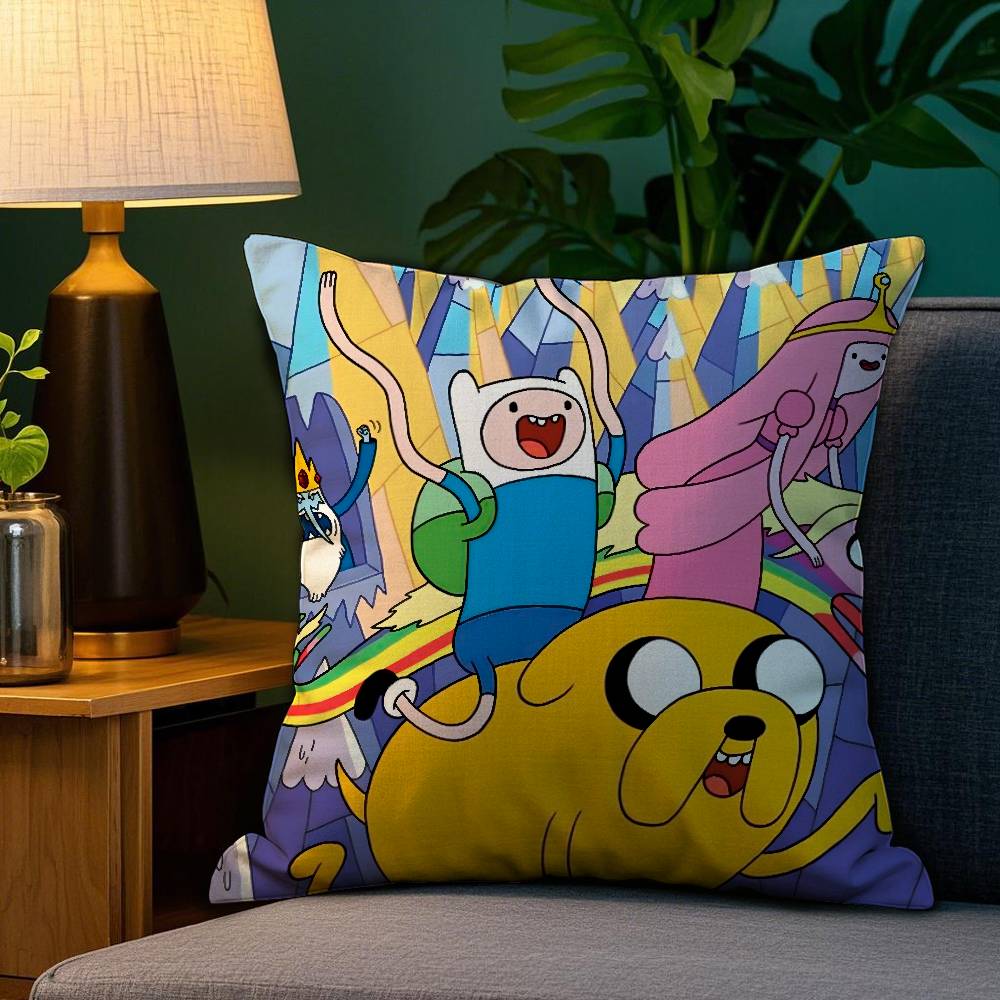 Cartoon A-AdventureS Time Pillow Case Sofa Living Room Bedroom Double-sided Printing Square Cushion Nap Time Pillow Case