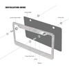 Car License Plate Frame for Women Men 2 Pcs Bling Rhinestone Licence Plate Holder Stainless Steel Covers with Screw Caps Crystal Glitter Tag
