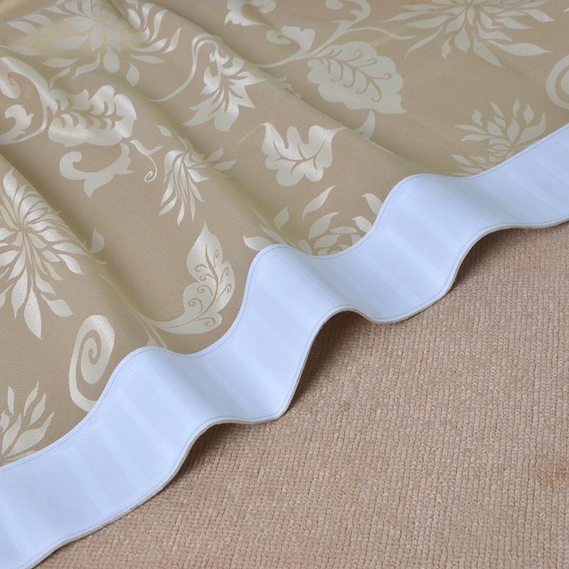 

Европейский стиль, золотистые цветочные полиэстеровые шторы для гостиной/спальни, 1,7x2,2 м, разные размеры, на штангу или крючки