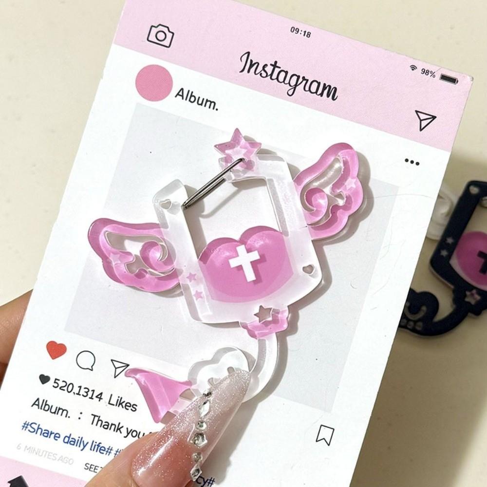 

Милый мультяшный брелок Акриловые аксессуары для рюкзака Новый карабин Клипса Туристический розовый