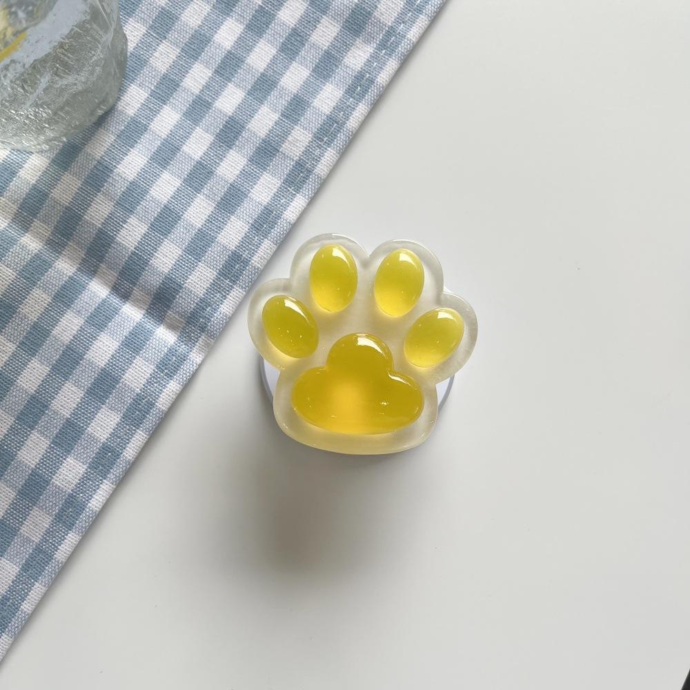 Colorful Glow-in-the-Dark Cat Paw Phone Air Cushion Stand, Magnetic Retractable Lazy Desktop Drama Watching Stand