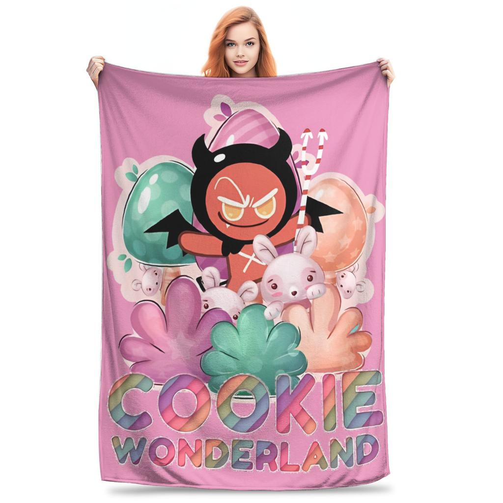 Schatten Milch Cookie Run Kingdom Decken Flanell Klimaanlage Multifunktionale Superweiche Überwurfdecke für Sofa Couch Quilt