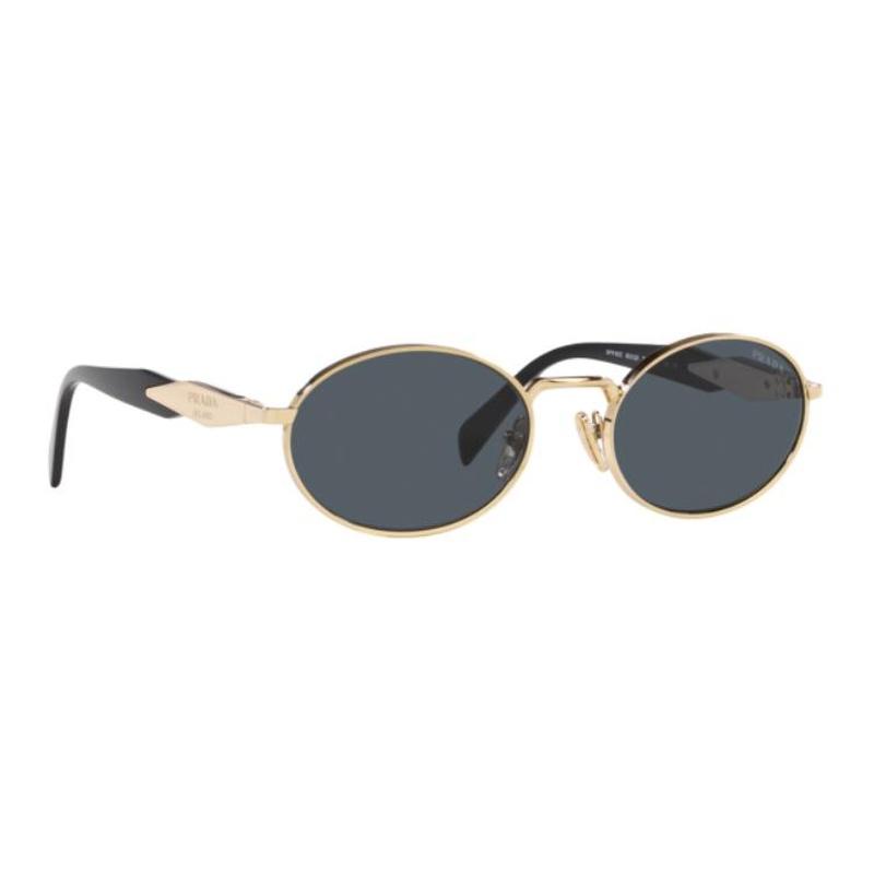 Prada Brand Logo Design, Metal, Oval, Sunglasses, Same Style for Men and Women, Couple Style, Gold