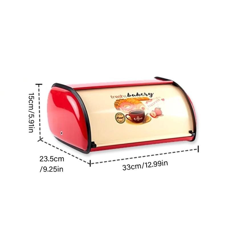 Iron Bread Bin With Ventilation Holes Rustproof Bakeware Organiser For Freshness Preservation And Easy Access