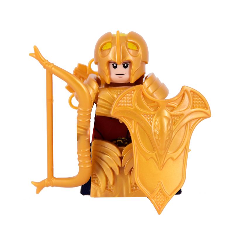 El Soldado con Caballo de Guerra Figuras del Ejército de Gondor lotr Armadura Guardia Guerrero Arquero Caballeros Medievales Bloques de Construcción Ladrillos juguetes regalo
