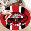Ajax Fan Gear Custom Name Round Area Rug Carpet Rug For Living Room Bedroom Sofa Playroom Decor Nonslip Floor Mat