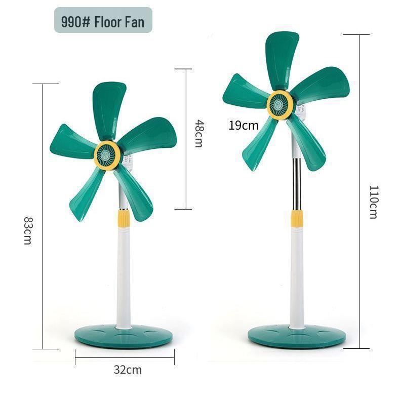 Leide Zhu Silent Oscillating Floor Fan for Home, Office, or Dorms – Powerful, Compact Design