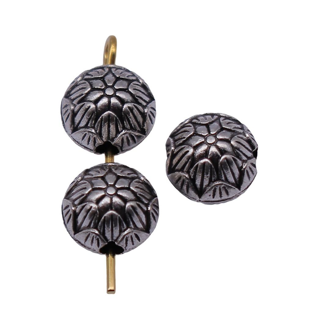 Floral Edge Spacer Beads Ornate Metal Small Hole Charms For Bohemian Beading Supplies