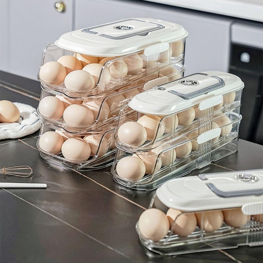 Large Capacity Refrigerator Egg Storage Box Transparent Egg Storage Box for Home