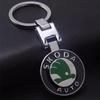 Car Sticker Car Emblem Keychain Styling Key Ring Accessories For Skoda Octavia Kodiaq Fabia Superb Yeti Enyaq Rapid Kamiq Karoq
