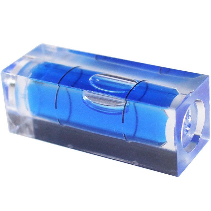 Blue Rectangular Acrylic Spirit Level with Transparent Bubble