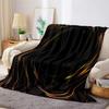 Coperta in Flanella a Spirale Dorata Calda Morbida Halloween Natale Divano Caldo Accogliente Decorazione Decorativa Regalo per Tutte le Stagioni