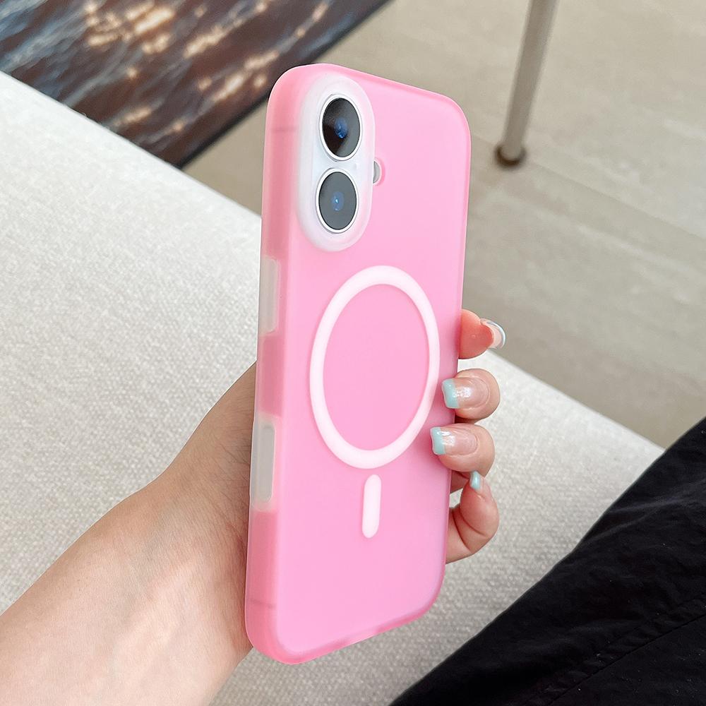 Jelly Liquid Silicone Magnetic Wireless Charge Case For iPhone 16 Pro Max Soft Shockproof Cover For iPhone 15 Pro Max