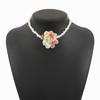 Elegant Camellia Flower Necklace Romantic French Retro Necklace  Wedding Accessories