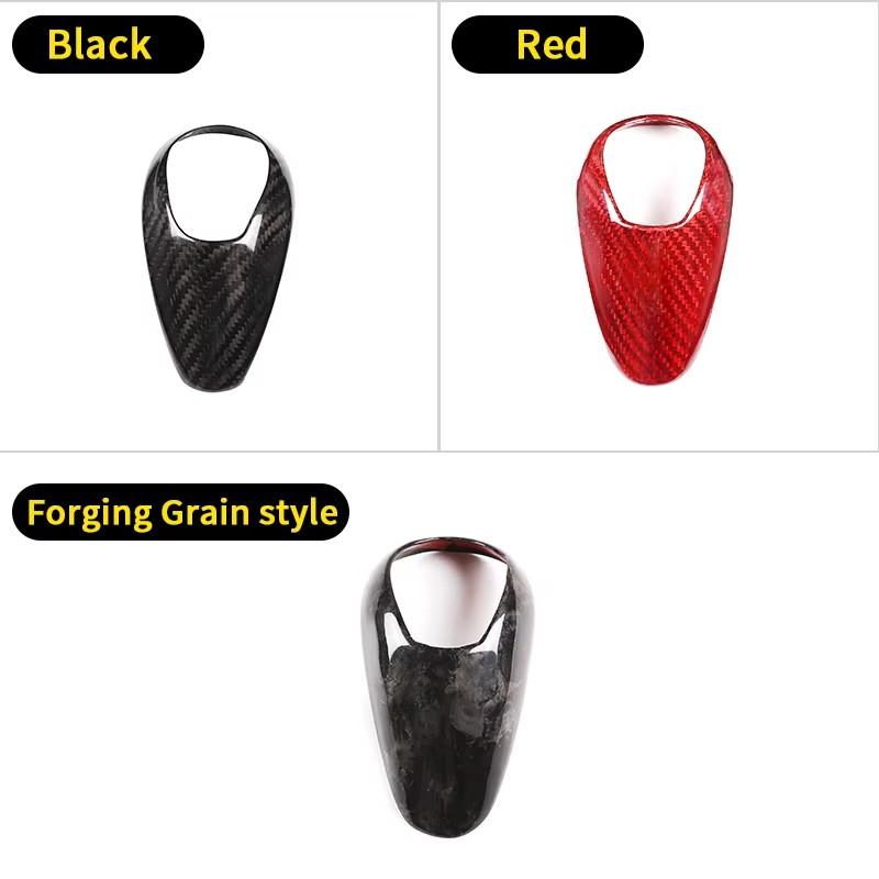 Real Carbon Fiber For BMW M2 F87 M3 F80 M4 F82 M5 F83 F10 F85 X5M F86 X6M F12 Car Center Console Gear Shift Knob Trim Cover