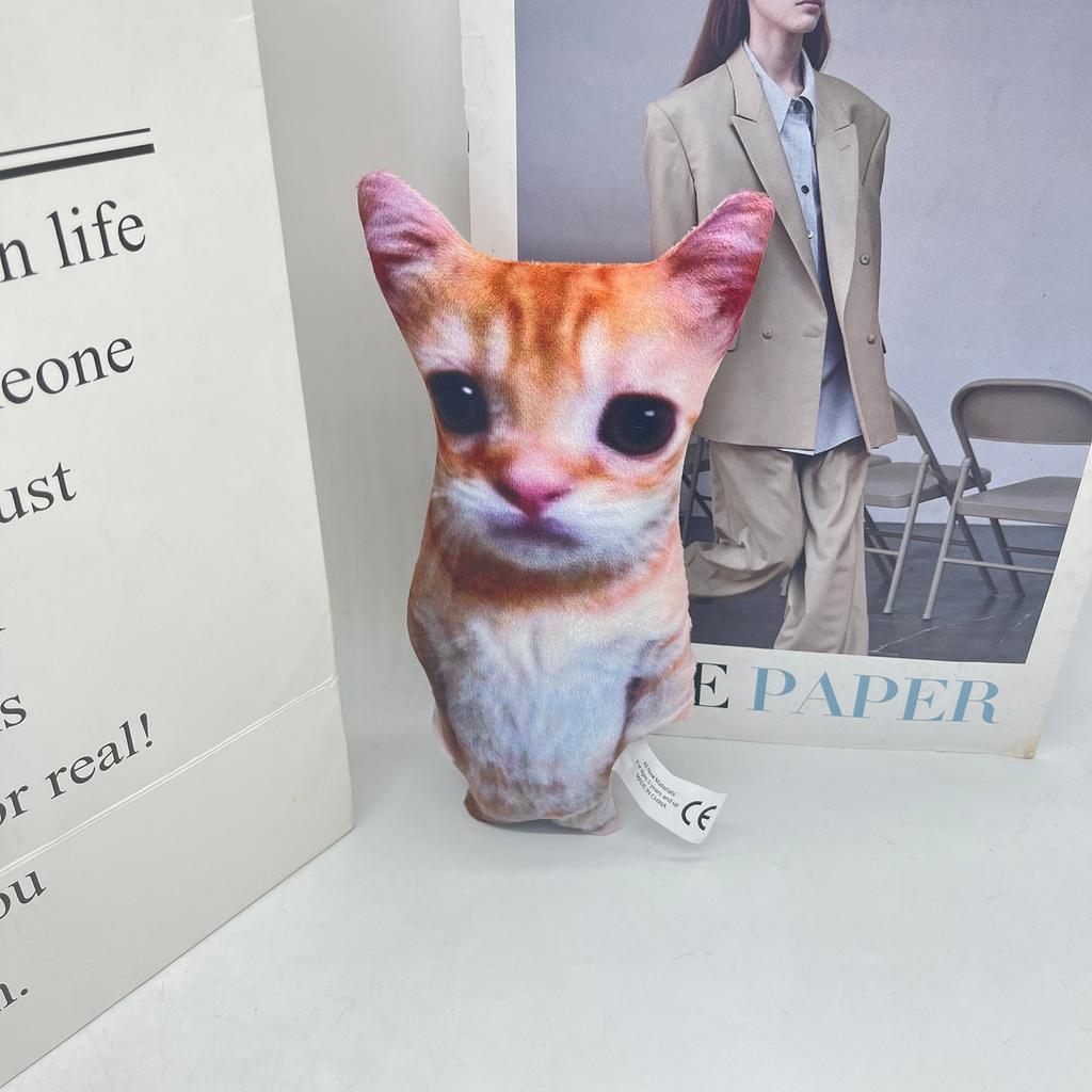Cute El Gato Cat Plush Toys Wowwow Cat Dolls Plushies Simulation Happy Cat Plush Toys Birthday Holiday Gift Kids Room Decoration
