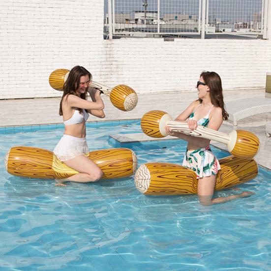 4 Pcs Floating Row Flexible Inflatable PVC Swimming Playing Floating Bar for Pool