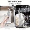 Kitchen Sink Storage Rack, Stainless Steel Drain Rack, Can Hold Dishwashing Detergent, Sponge Pot Cover, Sink Edge Storage Rack