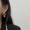 Unique Temperament, Court Style, Retro Red White Agate Earrings, Unique Design, High-End Exaggerated Niche Earrings